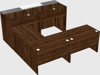 Shared one sided u-shaped reception desk