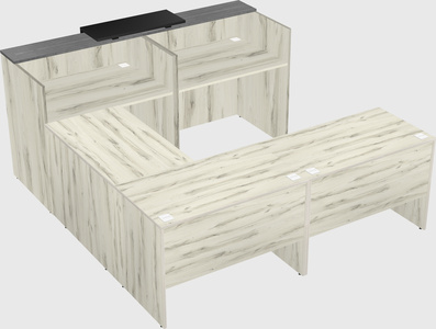 Shared one sided u-shaped reception desk