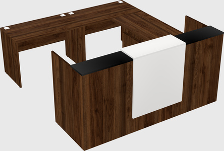 Shared one sided u-shaped reception desk