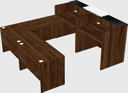 Shared one sided u-shaped reception desk
