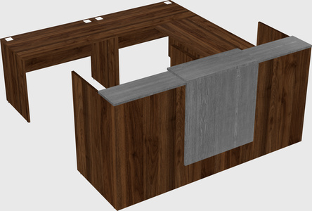 Shared one sided u-shaped reception desk