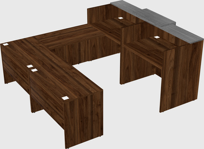 Shared one sided u-shaped reception desk