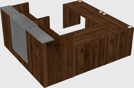Shared one sided u-shaped reception desk