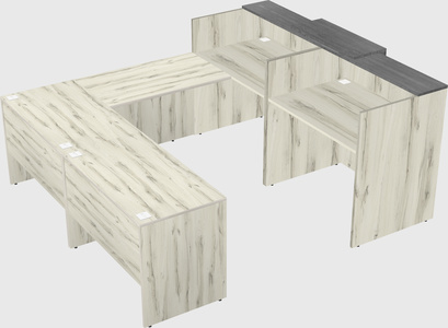 Shared one sided u-shaped reception desk