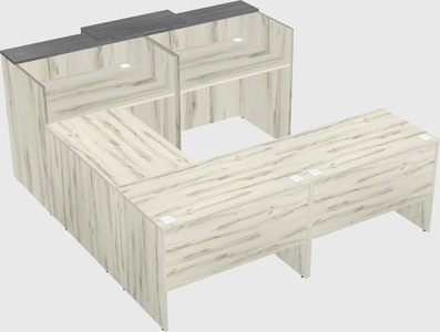 Shared one sided u-shaped reception desk