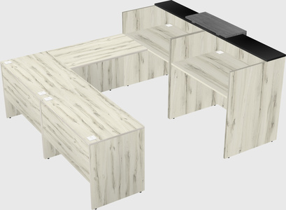 Shared one sided u-shaped reception desk