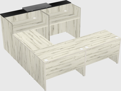 Shared one sided u-shaped reception desk