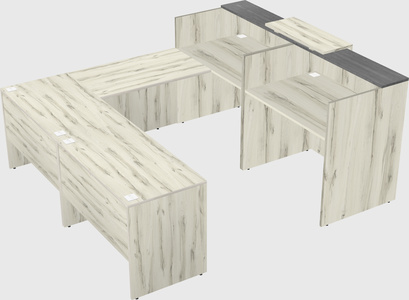 Shared one sided u-shaped reception desk