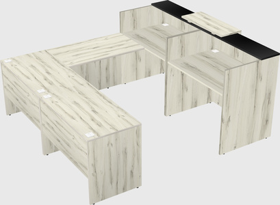 Shared one sided u-shaped reception desk