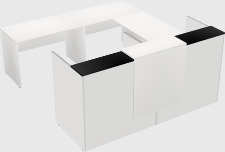 Shared one sided u-shaped reception desk