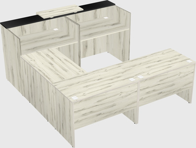 Shared one sided u-shaped reception desk