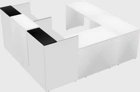 Shared one sided u-shaped reception desk