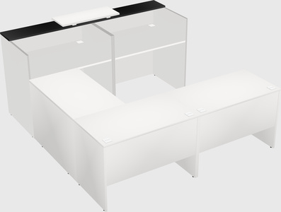 Shared one sided u-shaped reception desk