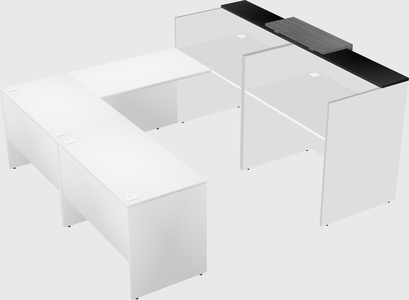 Shared one sided u-shaped reception desk