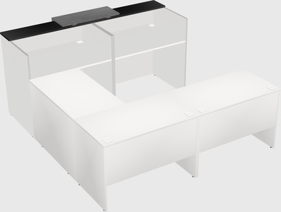 Shared one sided u-shaped reception desk