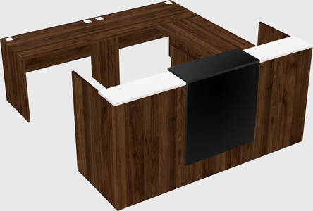 Shared one sided u-shaped reception desk