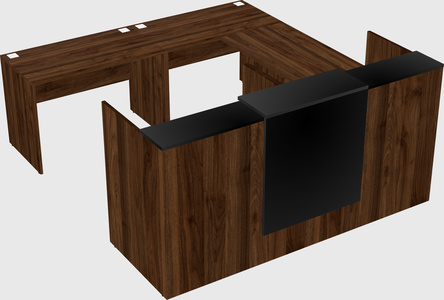Shared one sided u-shaped reception desk