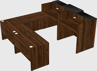Shared one sided u-shaped reception desk