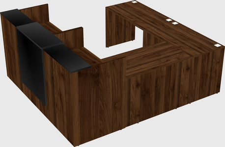 Shared one sided u-shaped reception desk
