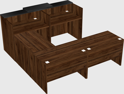 Shared one sided u-shaped reception desk