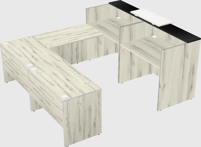 Shared one sided u-shaped reception desk