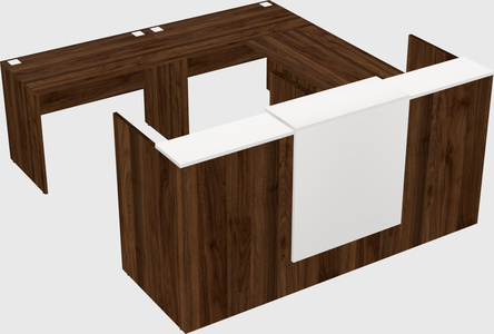Shared one sided u-shaped reception desk