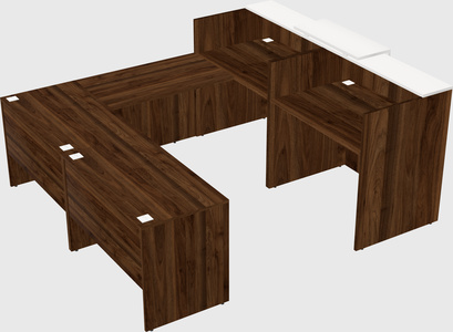 Shared one sided u-shaped reception desk