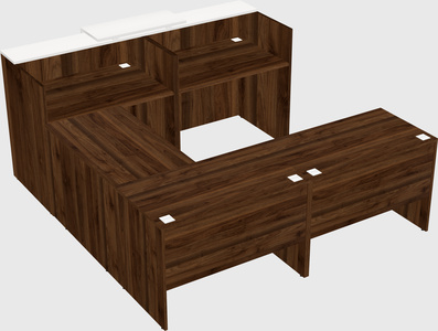 Shared one sided u-shaped reception desk