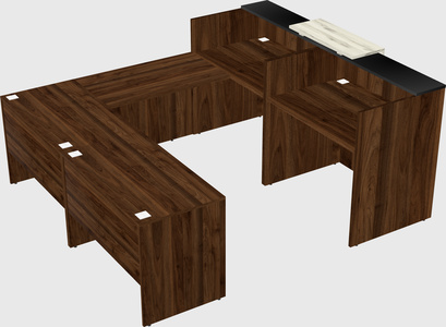 Shared one sided u-shaped reception desk