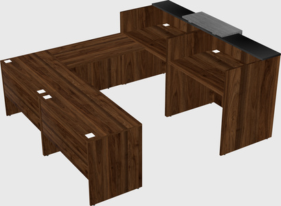 Shared one sided u-shaped reception desk