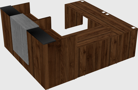 Shared one sided u-shaped reception desk