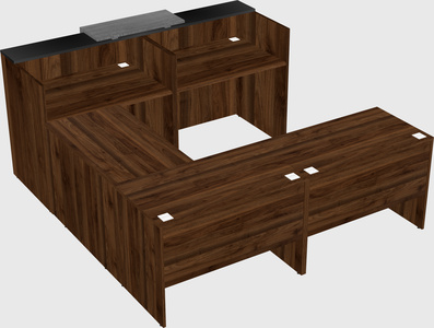 Shared one sided u-shaped reception desk