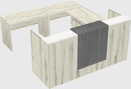 Shared one sided u-shaped reception desk
