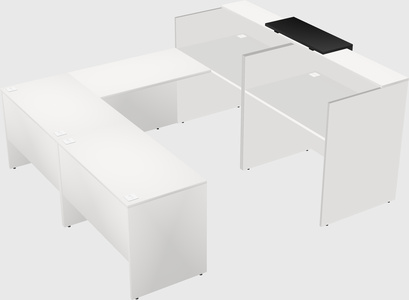 Shared one sided u-shaped reception desk