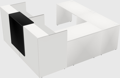 Shared one sided u-shaped reception desk