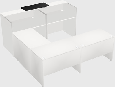 Shared one sided u-shaped reception desk