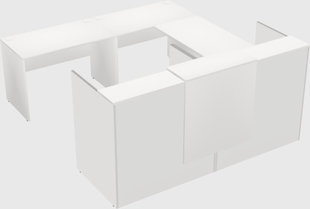 Shared one sided u-shaped reception desk