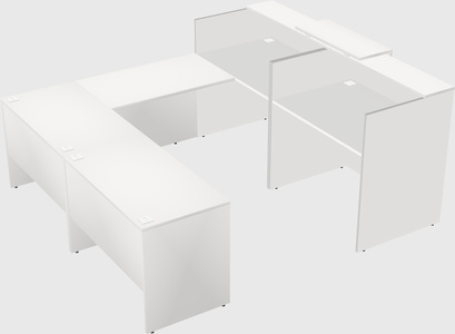 Shared one sided u-shaped reception desk