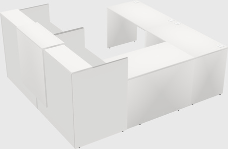 Shared one sided u-shaped reception desk