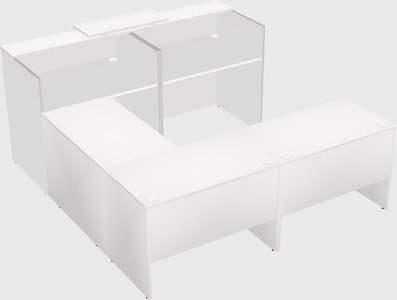 Shared one sided u-shaped reception desk