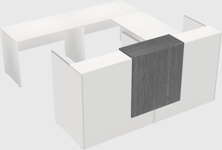 Shared one sided u-shaped reception desk