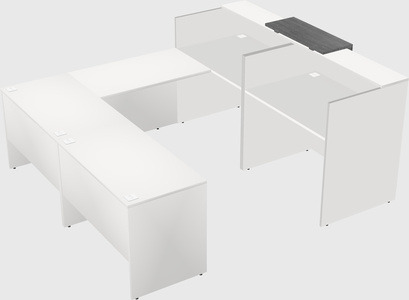 Shared one sided u-shaped reception desk