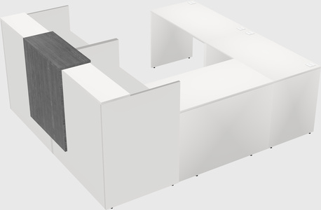 Shared one sided u-shaped reception desk