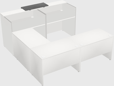 Shared one sided u-shaped reception desk