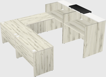 Shared one sided u-shaped reception desk
