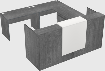 Shared one sided u-shaped reception desk