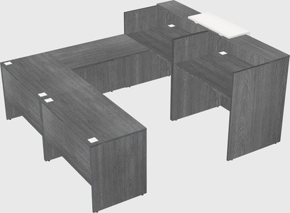 Shared one sided u-shaped reception desk