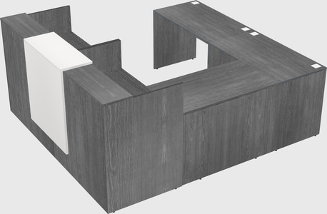 Shared one sided u-shaped reception desk