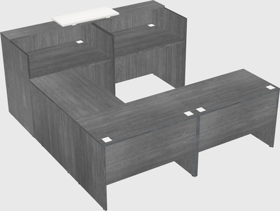 Shared one sided u-shaped reception desk