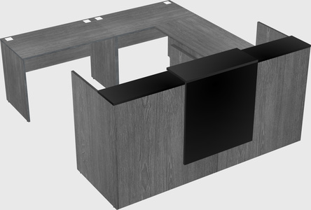 Shared one sided u-shaped reception desk